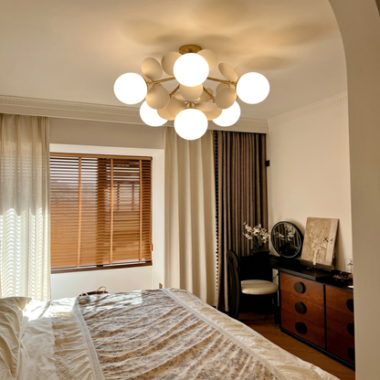 Modern White Petal Ceiling Light - Nordic Cloud Flush Mount Lamp