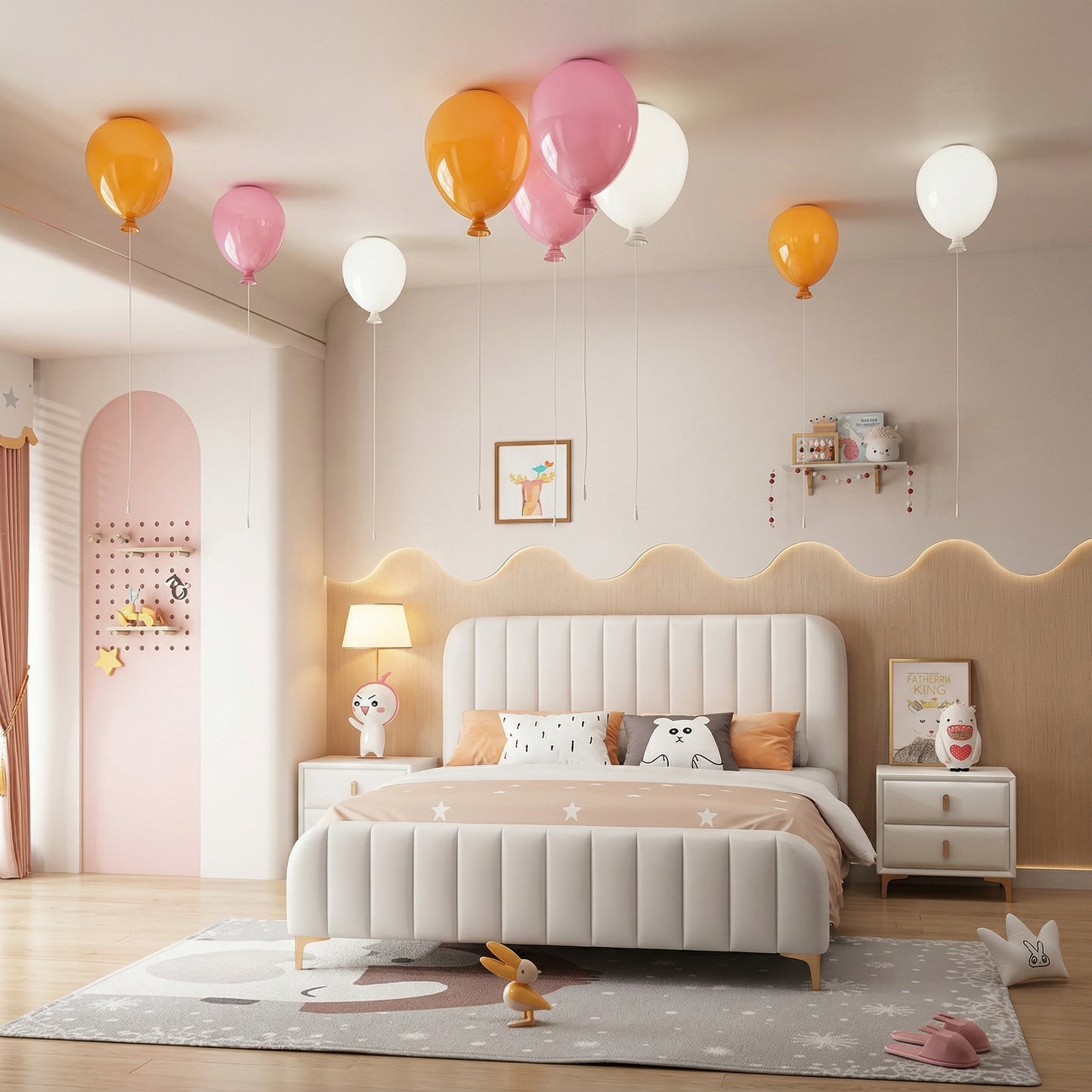Modern Balloon Ceiling Light - Fun Child's Room Flush Mount Lamp