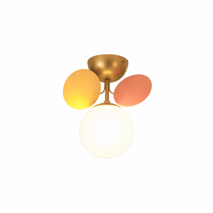 Modern Macaron Petal Ceiling Light - Colorful Kids Room Flush Mount