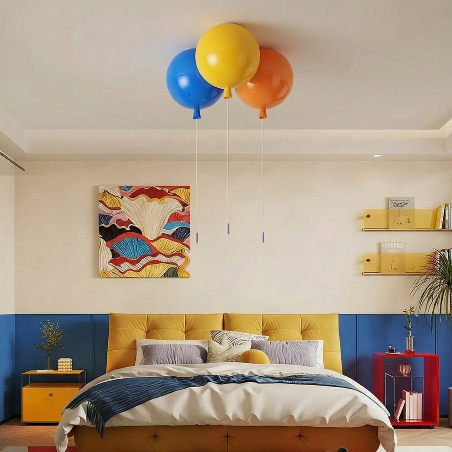 Modern Balloon Ceiling Light - Fun Child's Room Flush Mount Lamp