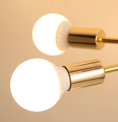 Modern Sputnik Starburst Chandelier - Mid-Century Gold 12-Light Pendant
