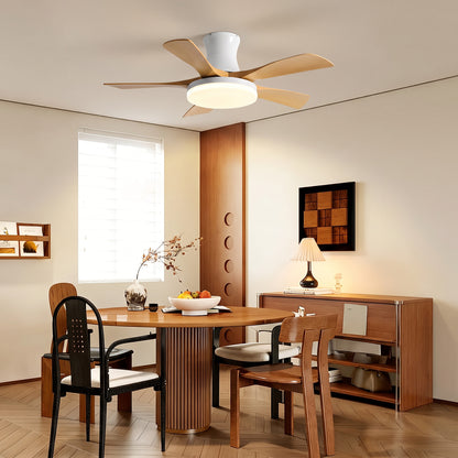 Modern 5-Blade LED Ceiling Fan - 40"/46"/56" Downrod & Flush Mount