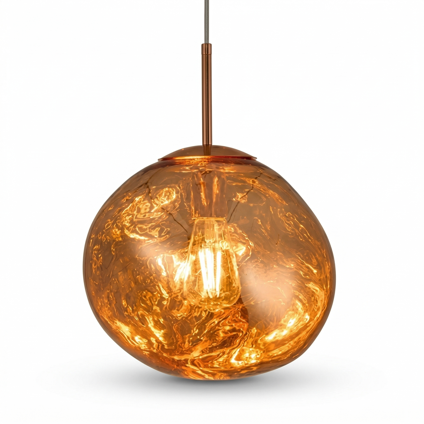Modern Melt Pendant Light - Irregular Mirror Lava Glass Chandelier