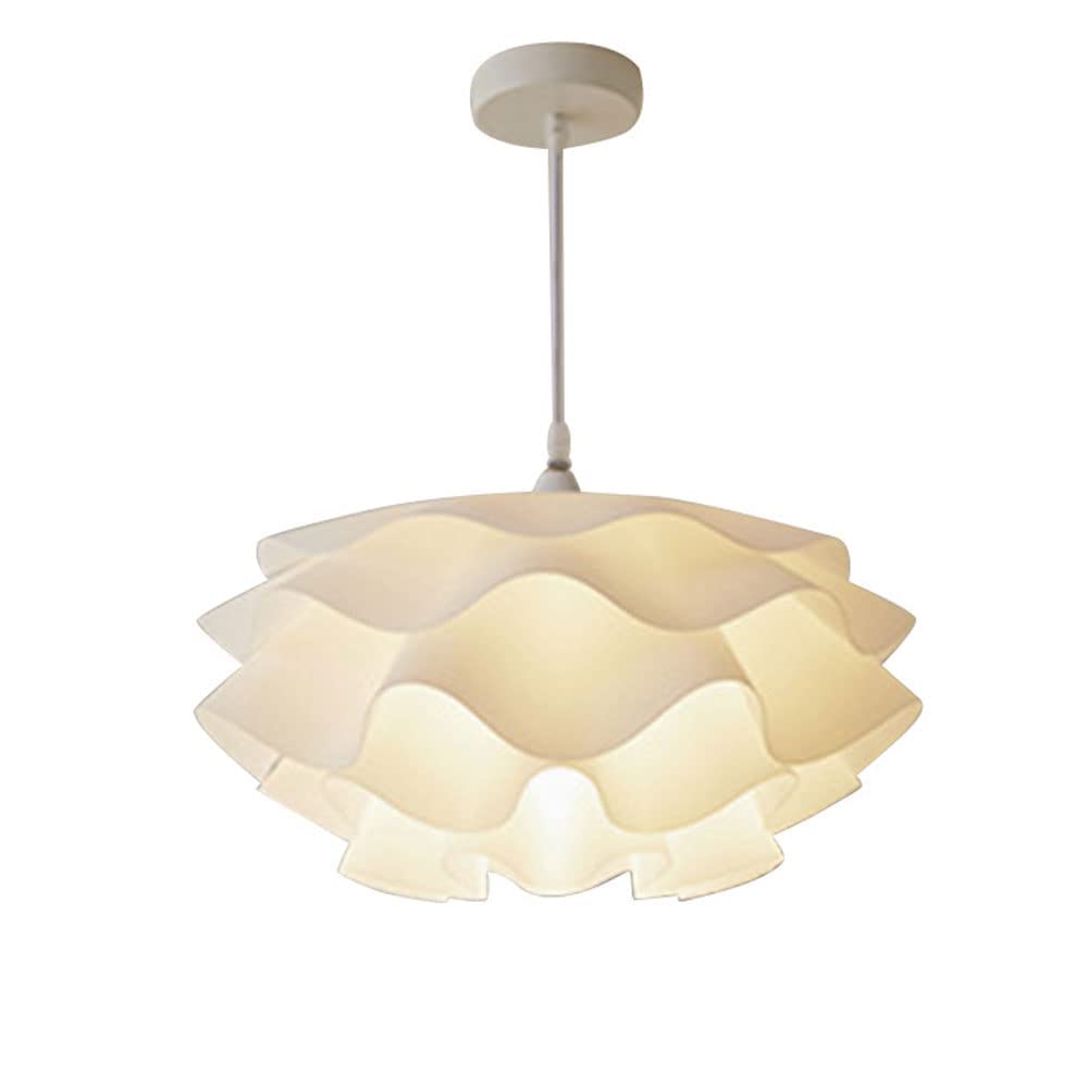 Modern White Wavy Layered Pendant Light - Scalloped Cloud Lamp