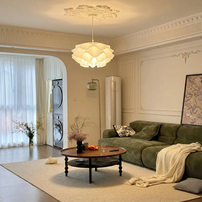 Modern White Wavy Layered Pendant Light - Scalloped Cloud Lamp