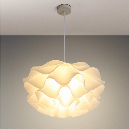 Modern White Wavy Layered Pendant Light - Scalloped Cloud Lamp