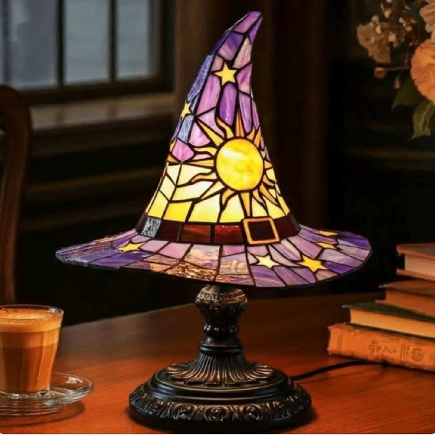 Halloween Witch Hat Lamp – USB LED Tabletop Night Light