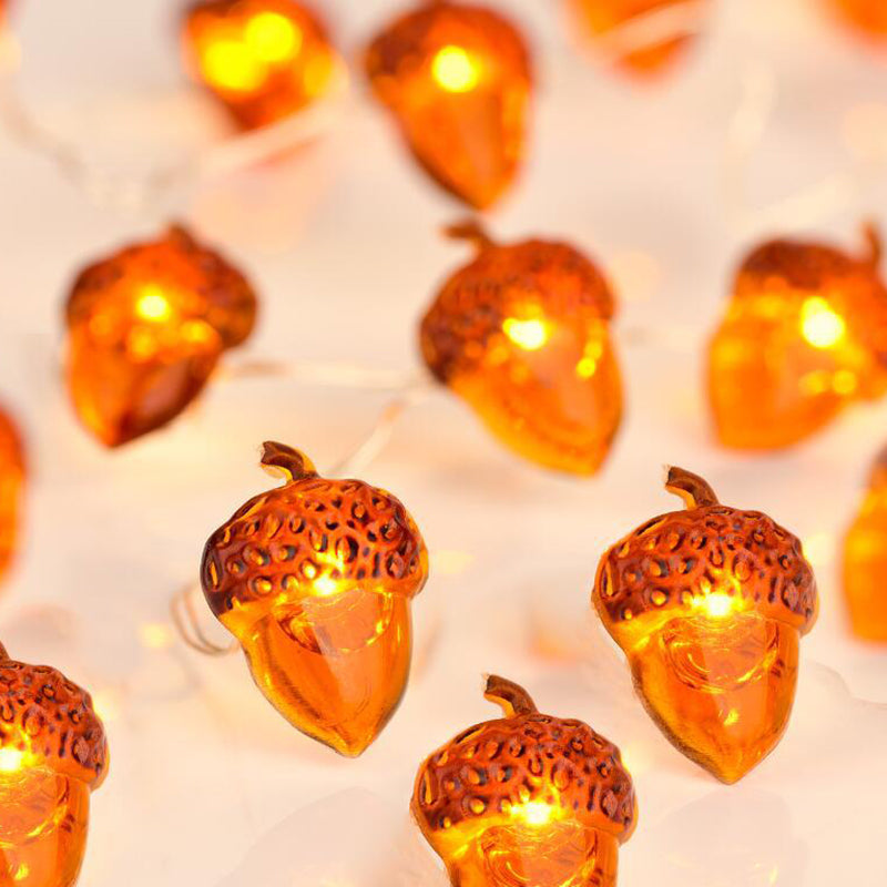 3D Acorn Harvest String Lights-[Modern pendant lighting for bedroom and living space]-Demolights UK
