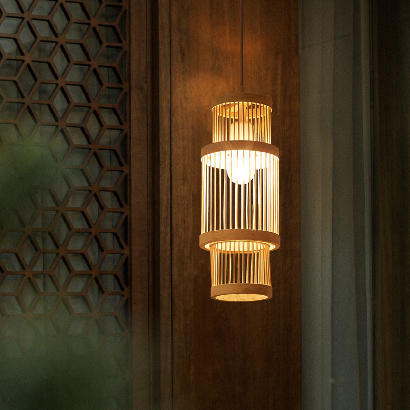 Mid-century Craft Bamboo Pendant Lights