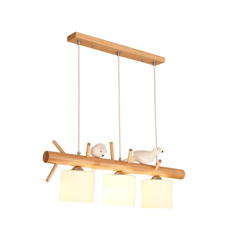Contemporary Branch Wood Birds Pendant Lights