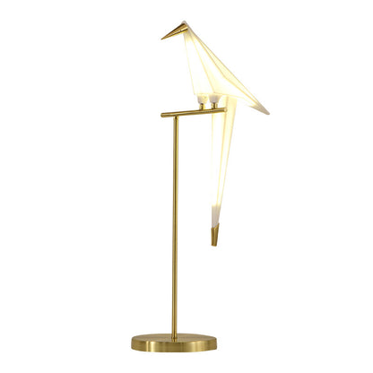 Bird Desk Lamp Gold Metal Table Light