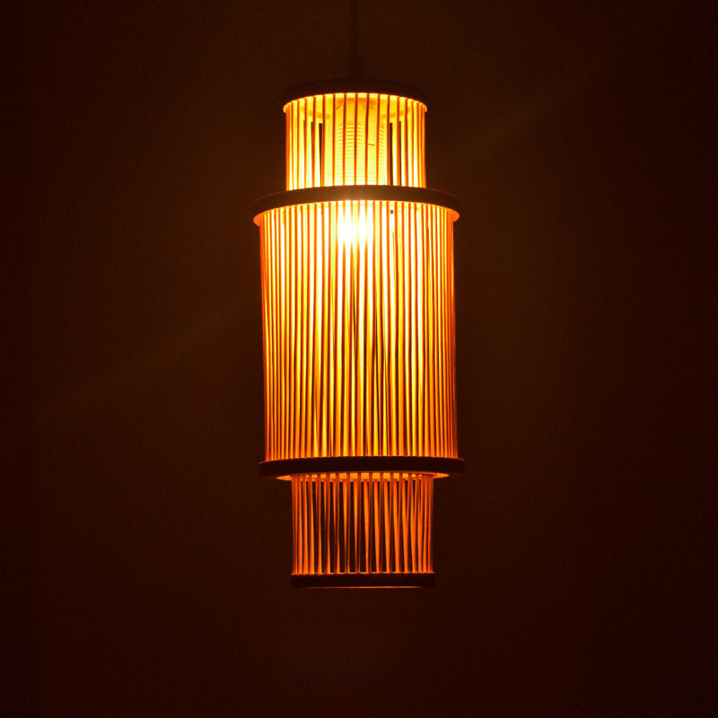 Mid-century Craft Bamboo Pendant Lights