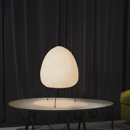 Japanese Style Tripod Rice Paper Table Lamps for Bedroom