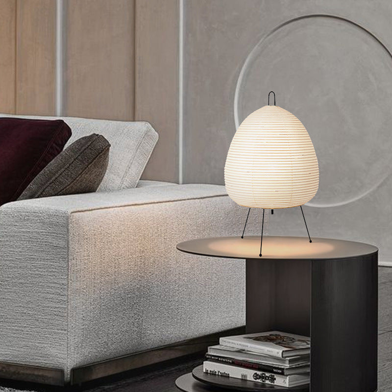 Japanese Style Tripod Rice Paper Table Lamps for Bedroom