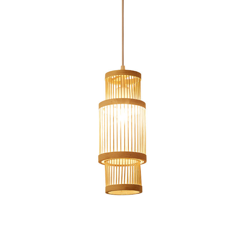 Mid-century Craft Bamboo Pendant Lights