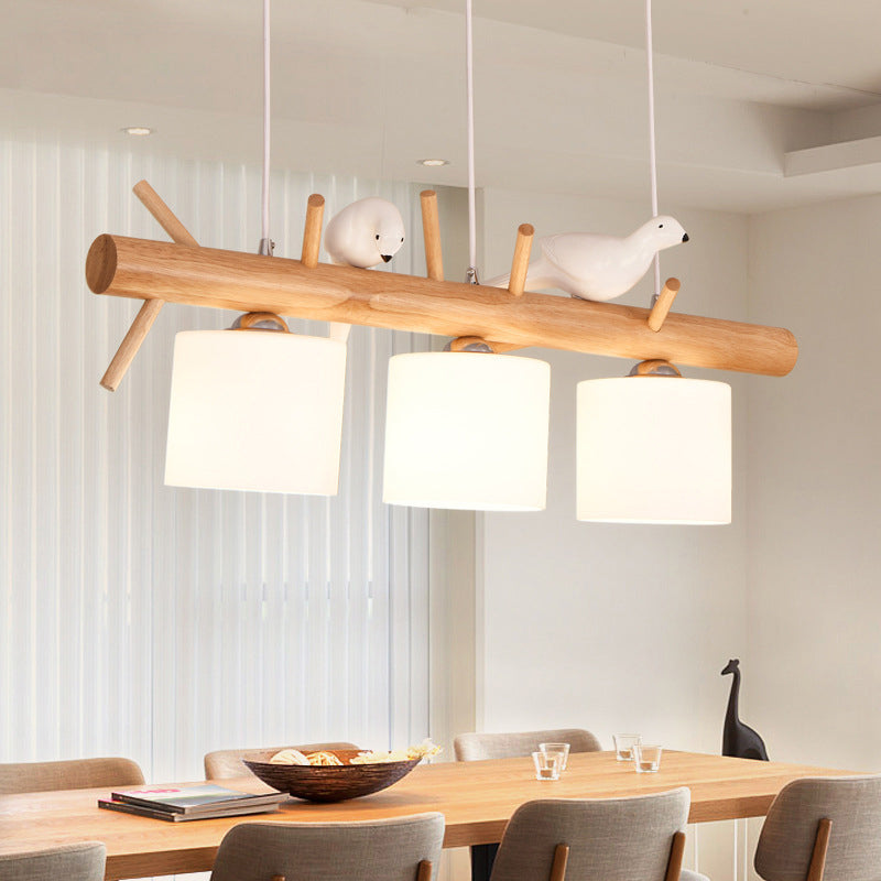 Contemporary Branch Wood Birds Pendant Lights