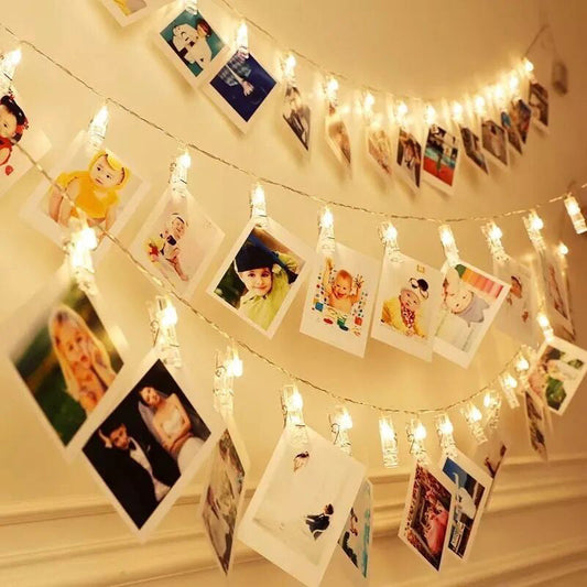 Photo Clip LED String Lights-[Modern pendant lighting for bedroom and living space]-Demolights UK