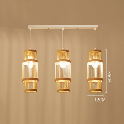 Mid-century Craft Bamboo Pendant Lights