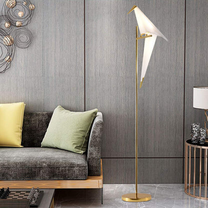 Golden Bird Metal Home Decor Floor Lamp