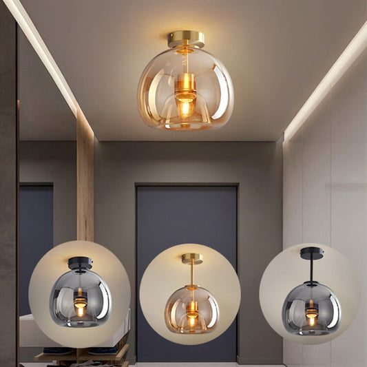Vintage Bubble Balcony Room Glass Ceiling Light-[Modern pendant lighting for bedroom and living space]-Demolights UK