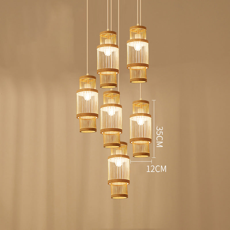 Mid-century Craft Bamboo Pendant Lights