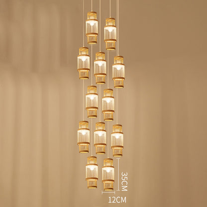 Mid-century Craft Bamboo Pendant Lights