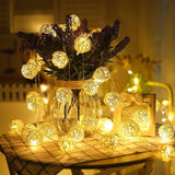 Load image into Gallery viewer, Rattan Ball String Lights