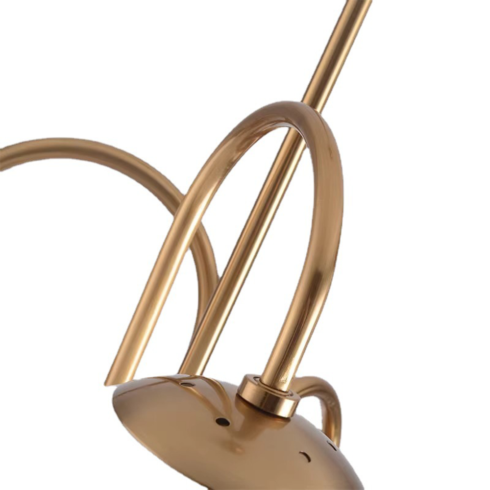 Metal Glass Gooseneck Chandeliers