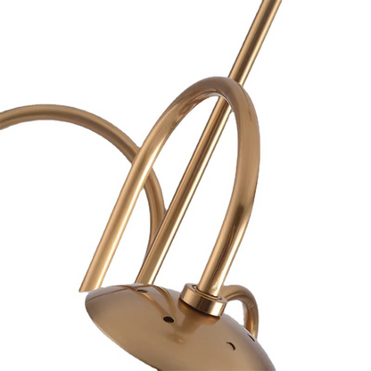 Metal Glass Gooseneck Chandeliers