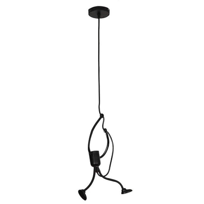 Modern Creative Iron People Lamp Adjustable Height Iron Chandelier