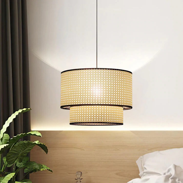 Design Handmade Rattan Hanging Light Pendant Lamp Shade