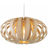 Load image into Gallery viewer, Bamboo Wicker Pumpkin Shade Pendant Light
