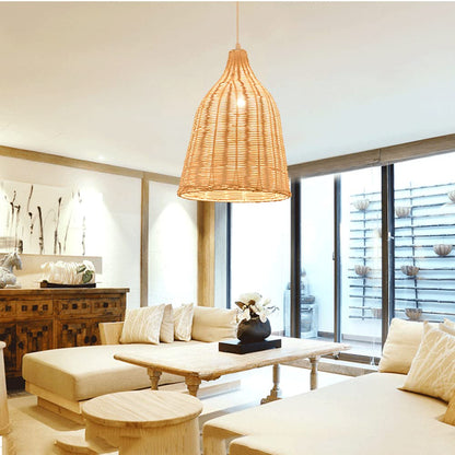 Rattan Pendant Light Handmade Basket Lamp