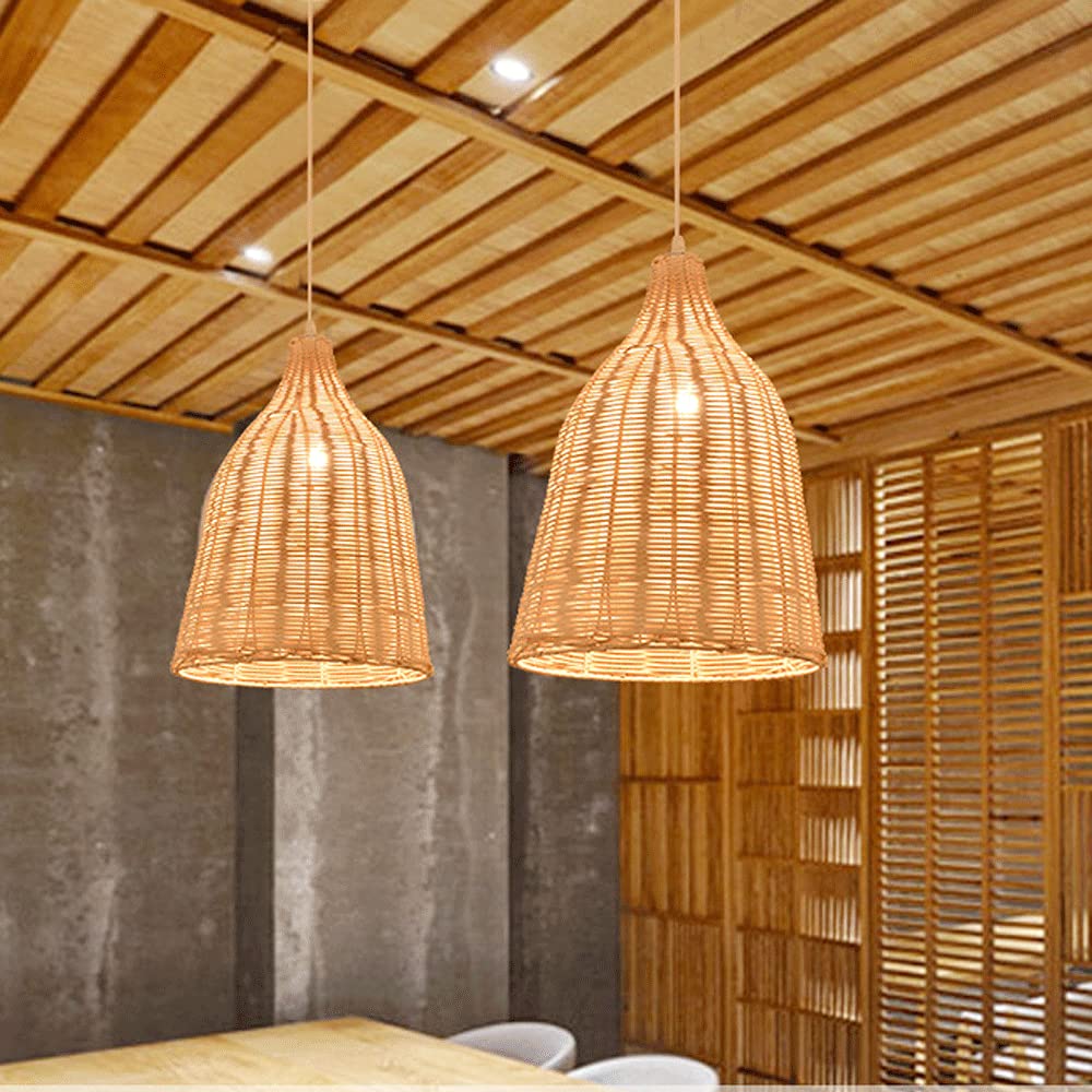Rattan Pendant Light Handmade Basket Lamp