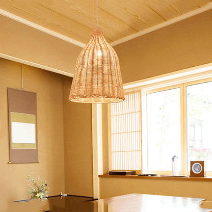 Rattan Pendant Light Handmade Basket Lamp