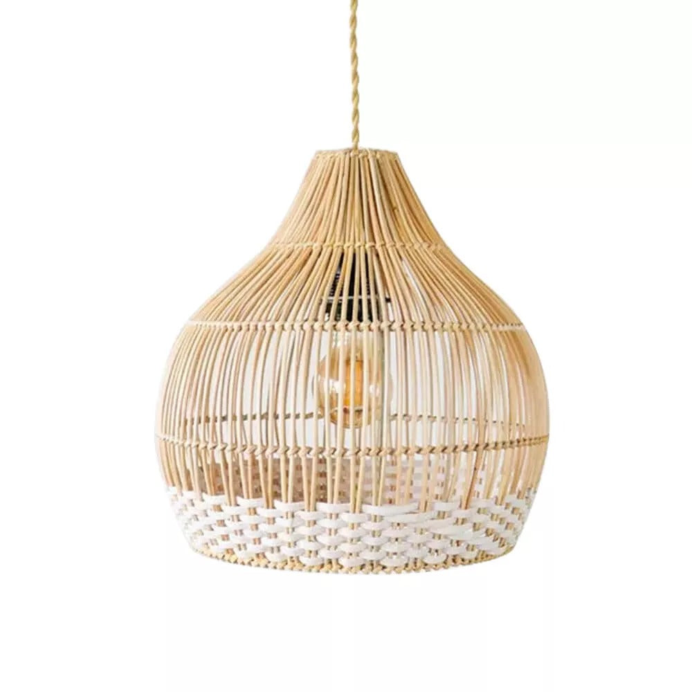 White Thread Bamboo Pendant Light Lamp Shade
