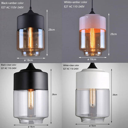 Industrial Lighting Kitchen Rustic Glass Pendant Light