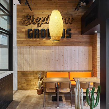 Bamboo pendant Shade Hanging Light Lamp