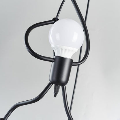 Modern Creative Iron People Lamp Adjustable Height Iron Chandelier
