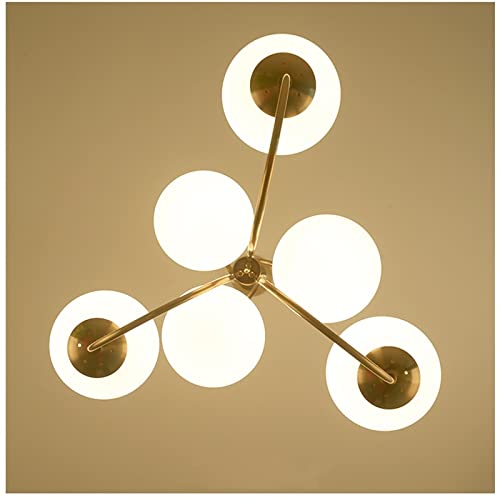 Metal Glass Gooseneck Chandeliers