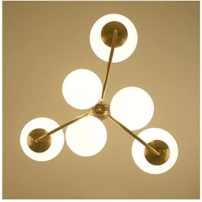 Metal Glass Gooseneck Chandeliers