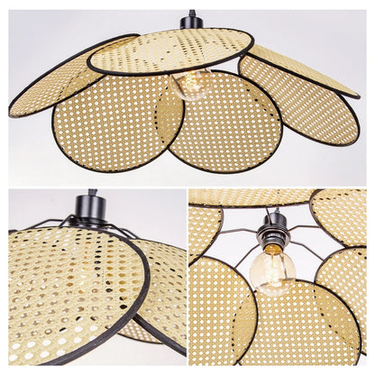 Modern Rattan Pendant Lights Handwoven Lampshade