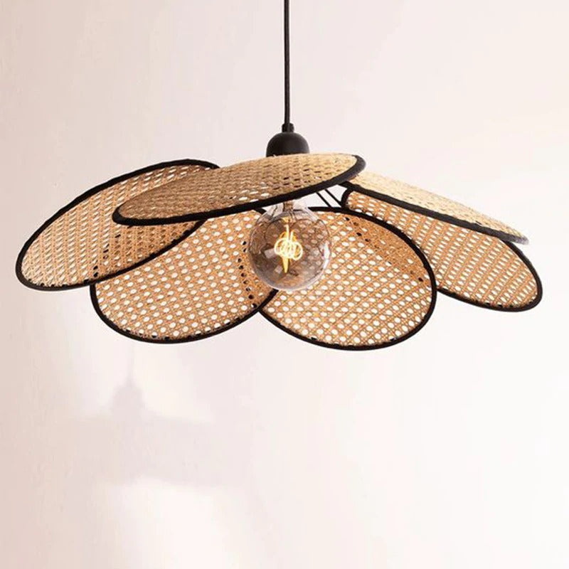 Modern Rattan Pendant Lights Handwoven Lampshade