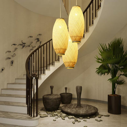 Bamboo pendant Shade Hanging Light Lamp