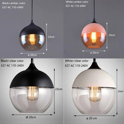 Industrial Lighting Kitchen Rustic Glass Pendant Light