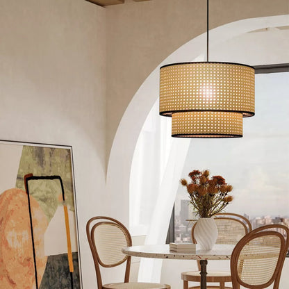 Design Handmade Rattan Hanging Light Pendant Lamp Shade