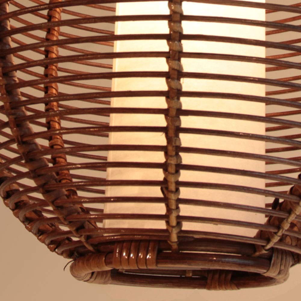 Brown Basket Bamboo Ceiling Lamp for Living Room