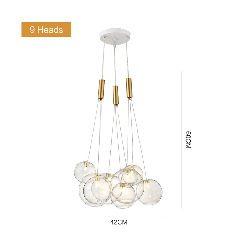 Nordic Glass Lamp Design Bubble Chandelier