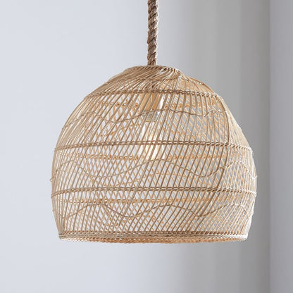 Nordic Rattan Pendant Light Living Room Hanging Lamp Shade