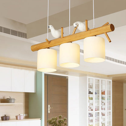 Contemporary Branch Wood Birds Pendant Lights